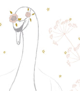 BOTANY - Affiche enfant - Cygne et fleurs